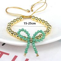 Elegant Vintage Style Simple Style Bow Knot Artificial Crystal Copper Beaded Women's Bracelets main image 10