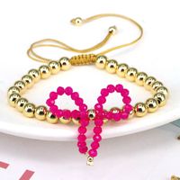 Elegant Vintage Style Simple Style Bow Knot Artificial Crystal Copper Beaded Women's Bracelets sku image 11