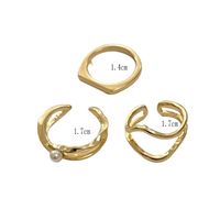 Wholesale Jewelry Simple Style Solid Color Alloy Pearl Inlay Rings main image 2