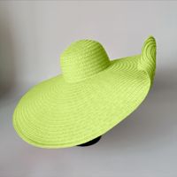 Women's Vacation Solid Color Big Eaves Straw Hat sku image 4