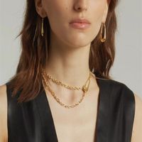 Copper Gold Plated Silver Plated Streetwear Solid Color Necklace main image 1