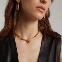 Copper Gold Plated Silver Plated Streetwear Solid Color Necklace main image 3