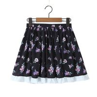 Daily Women's Pastoral Flower Polyester Zipper Skirt Sets Skirt Sets main image 2