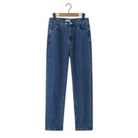 Women's Daily Simple Style Solid Color Full Length Pocket Jeans Straight Pants main image 4