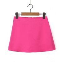 Summer Simple Style Solid Color Polyester Above Knee Skirts main image 5