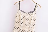 Women's Sheath Dress Sexy Round Neck Zipper Sleeveless Polka Dots Maxi Long Dress Daily main image 3