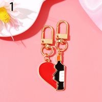 Simple Style Heart Shape Wine Bottle Alloy Enamel Plating Bag Pendant Keychain sku image 3
