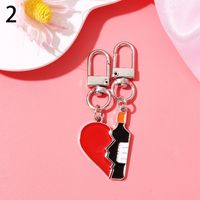 Simple Style Heart Shape Wine Bottle Alloy Enamel Plating Bag Pendant Keychain sku image 4