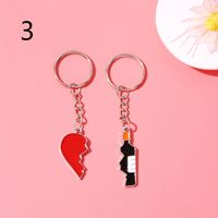 Simple Style Heart Shape Wine Bottle Alloy Enamel Plating Bag Pendant Keychain sku image 1