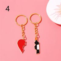 Simple Style Heart Shape Wine Bottle Alloy Enamel Plating Bag Pendant Keychain sku image 2