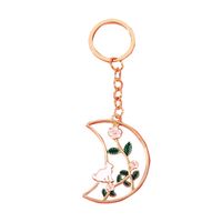 IG-Stil Einfacher Stil Mond Katze Rose Legierung Überzug Taschenanhänger Schlüsselbund main image 3