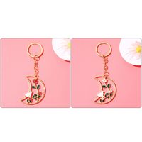 IG Style Simple Style Moon Cat Rose Alloy Plating Bag Pendant Keychain main image 4