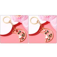 IG Style Simple Style Moon Cat Rose Alloy Plating Bag Pendant Keychain main image 6