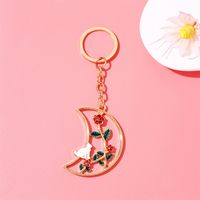 IG-Stil Einfacher Stil Mond Katze Rose Legierung Überzug Taschenanhänger Schlüsselbund sku image 1