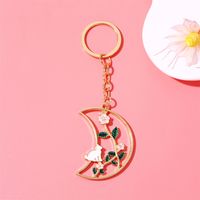 IG Style Simple Style Moon Cat Rose Alloy Plating Bag Pendant Keychain sku image 2
