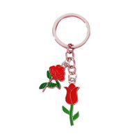 IG-Stil Einfacher Stil Herzform Rose Legierung Emaille Überzug Taschenanhänger Schlüsselbund main image 3