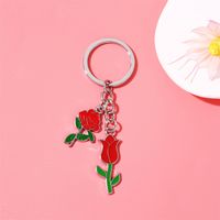 IG-Stil Einfacher Stil Herzform Rose Legierung Emaille Überzug Taschenanhänger Schlüsselbund sku image 1