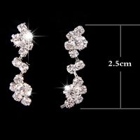 Copper Silver Plated Elegant Simple Style Plating Inlay Solid Color Artificial Rhinestones Earrings Necklace main image 2