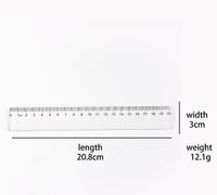 1 Piece Solid Color Daily Plastic Simple Style Ruler main image 4