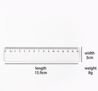 1 Piece Solid Color Daily Plastic Simple Style Ruler main image 3