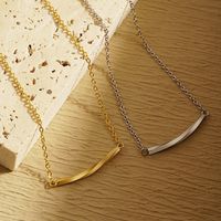304 Stainless Steel 18K Gold Plated IG Style Simple Style Irregular Solid Color Necklace main image 4