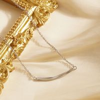 Edelstahl 304 18 Karat Vergoldet IG-Stil Einfacher Stil Irregulär Einfarbig Halskette sku image 1