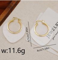 1 Pair Elegant Sweet Triangle Plating Copper 18K Gold Plated Earrings main image 2