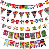 Football World Cup Letter American Flag Football Paper Party Carnival Hanging Ornaments Banner Decorative Props main image 1