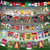 كأس العالم رسالة العلم الأمريكي كرة القدم ورق حزب، حفلة كرنفال الحلي المعلقة لافتة الدعائم الزخرفية main image 8