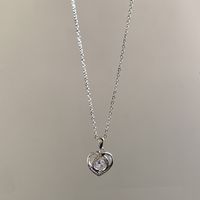 Copper 18K Gold Plated Fairy Style Elegant Sweet Heart Shape Pendant Necklace main image 1
