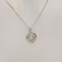 Copper 18K Gold Plated Fairy Style Elegant Sweet Heart Shape Pendant Necklace main image 5