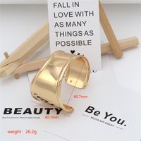 Simple Style Solid Color Alloy Iron Plating 18K Gold Plated Silver Plated Women's Bangle sku image 1