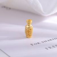 1 Piece 6.5*4.6mm 6.9*5.3mm 6.9*7.3mm Hole Under 1mm Hole 1~1.9mm Sterling Silver 18K Gold Plated Clouds Flower Vase Sandblasted Polished Beads sku image 8