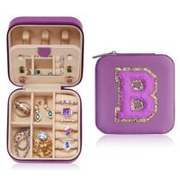 Casual Letter Pu Leather Jewelry Boxes sku image 1