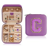 Casual Letter Pu Leather Jewelry Boxes sku image 2