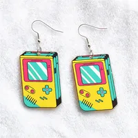 1 Pair Cute Funny Geometric Rubik'S Cube Arylic Alloy Drop Earrings sku image 4