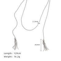 Wholesale Elegant Simple Style Solid Color Copper Plating Rhodium Plated Sweater Chain sku image 1