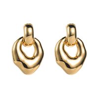 1 Paire Style Simple Irrégulier Placage Alliage Boucles D'oreilles main image 4