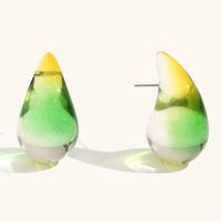 Casual Simple Style Water Droplets Resin Women's Ear Studs 1 Pair main image 4