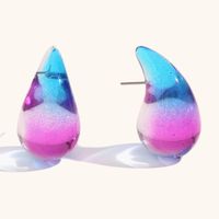 Casual Simple Style Water Droplets Resin Women's Ear Studs 1 Pair sku image 3