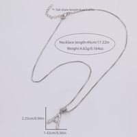 Copper White Gold Plated Simple Style Shiny Letter Inlay Zircon Pendant Necklace main image 10