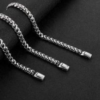 Hip-Hop Solid Color Stainless Steel Men's Necklace main image 3