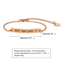 Simple Style Letter Stainless Steel 18K Gold Plated ID Bracelet In Bulk sku image 3