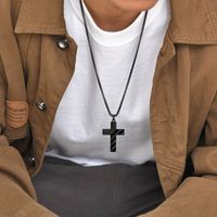 Rock Streetwear Cross Stainless Steel Men's Pendant Necklace main image 1