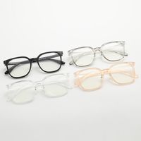 Simple Style Solid Color Pc Square Full Frame Optical Glasses main image 7