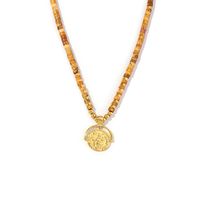 Stainless Steel 18K Gold Plated Roman Style Geometric Necklace main image 5