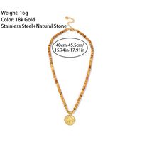 Stainless Steel 18K Gold Plated Roman Style Geometric Necklace sku image 1