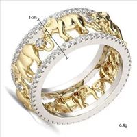 Wholesale Jewelry Simple Style Elephant Alloy Rhinestones Plating Inlay Rings main image 2