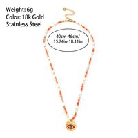 Natural Stone 18K Gold Plated Simple Style Polishing Inlay Color Block Zircon Pendant Necklace main image 4