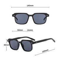 Casual Simple Style Color Block Solid Color Ac Square Full Frame Women's Sunglasses main image 2